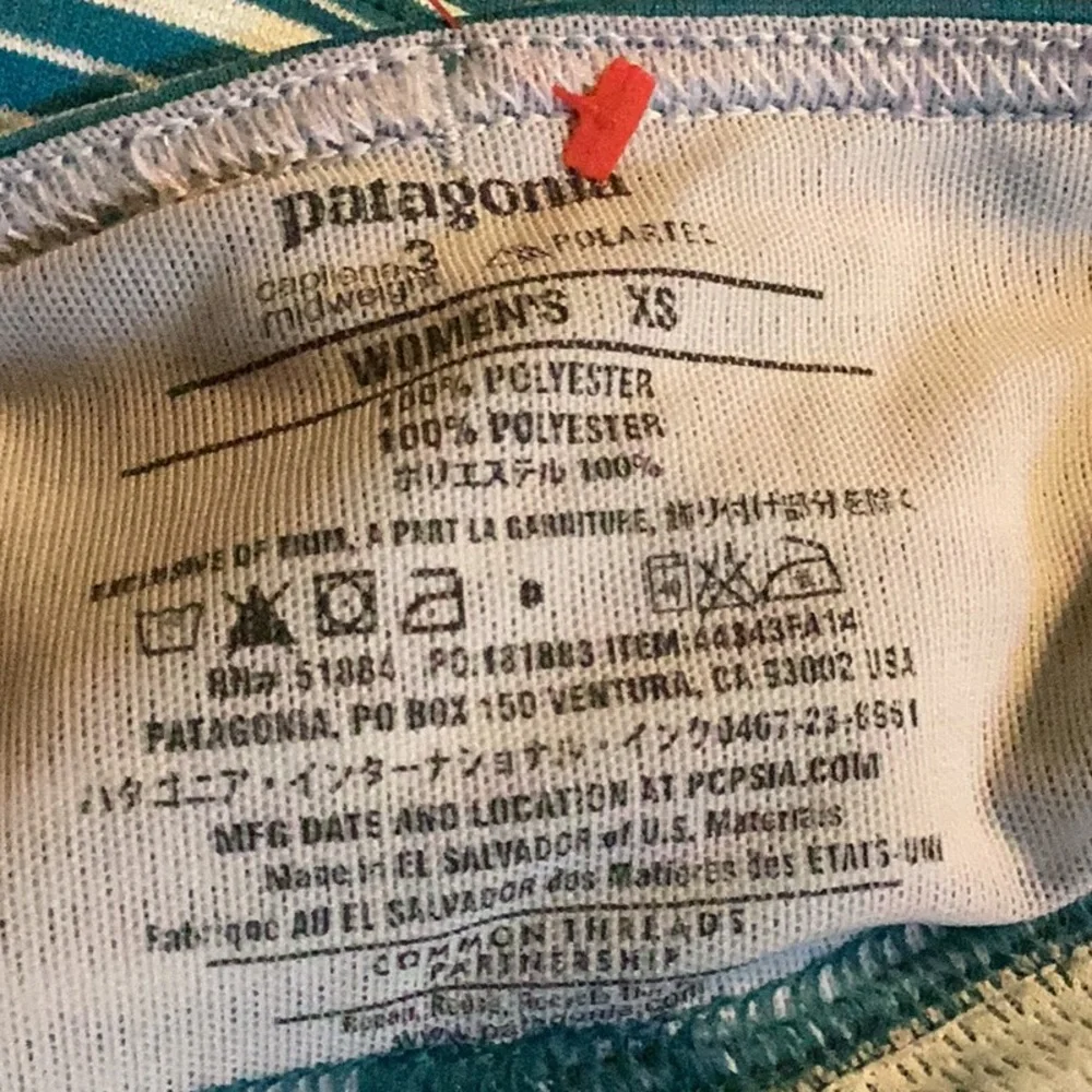 Patagonia Capilene 3 Midweight Stripe Leggings size xs - Picture 8 of 10